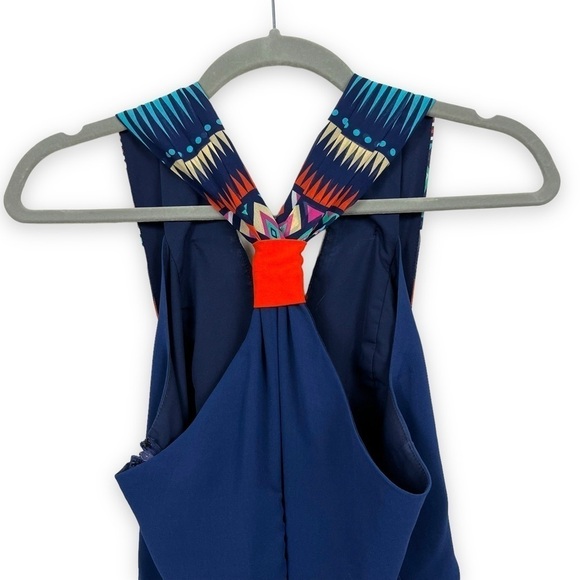 Greylin Boho Aztec Diamond Print Sleeveless Mini Dress Size S - Picture 6 of 10